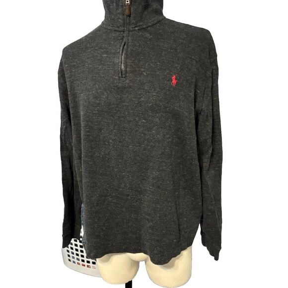 Polo Ralph Lauren Mens Size L Sweater 1/4 Zip Casual Outdoors Preppy Academia - Picture 1 of 15
